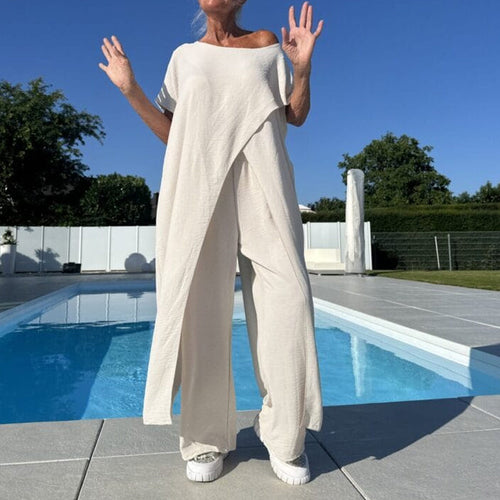Elina | Bequemes und locker sitzendes Damen Set mit kurzen Ärmeln