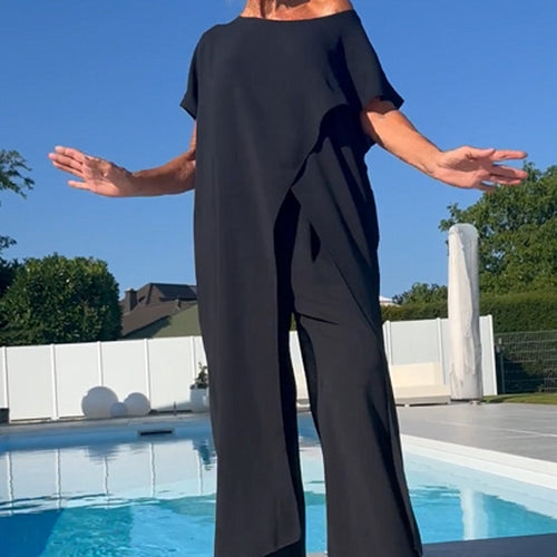 Elina | Bequemes und locker sitzendes Damen Set mit kurzen Ärmeln