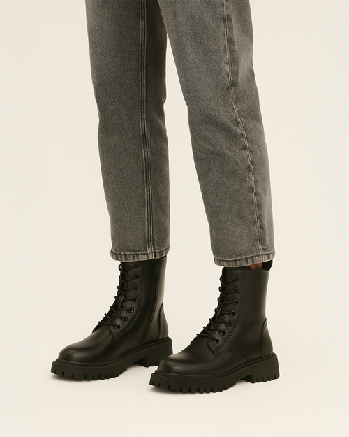 Schnürstiefeletten mit Warmfutter