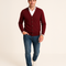 V-Ausschnitt Strickjacke mit Knopfleiste