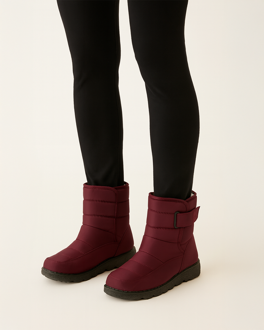 Gefütterte Winterstiefel mit Profilsohle