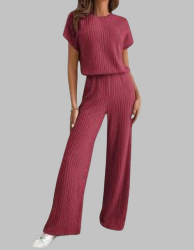 Amelia | Elegantes und komfortables geripptes Set