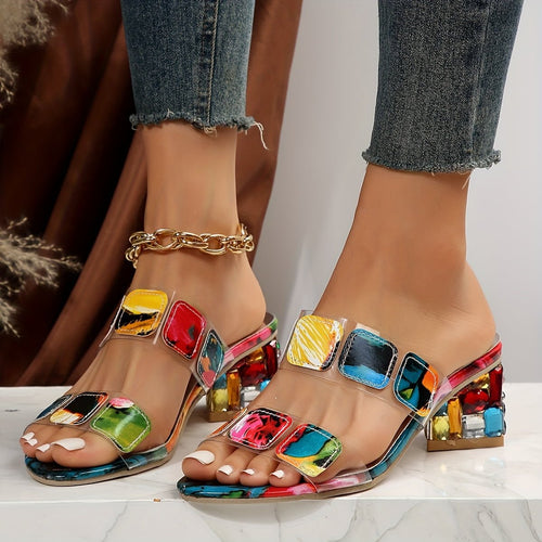 Aurora | Elegante und Glamouröse Slide Sandalen