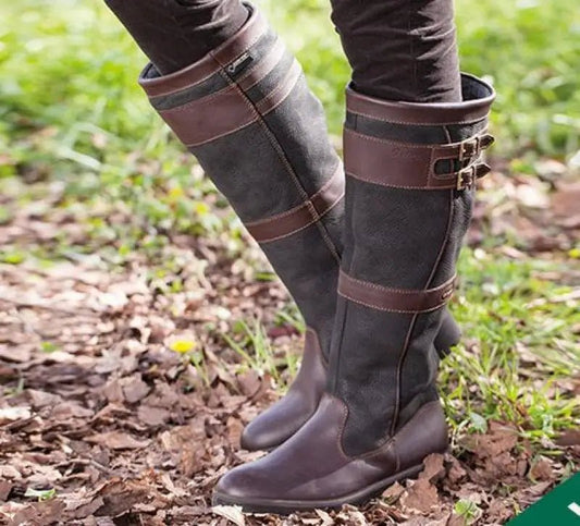 Valentina | Elegante und Wasserdichte Kniehohe Lederstiefel