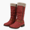 Winterstiefel mit Zierschnalle und Strickumschlag