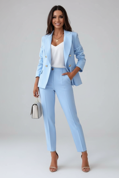 Luisa | Elegantes und stilvolles Zweireiher Blazer Set