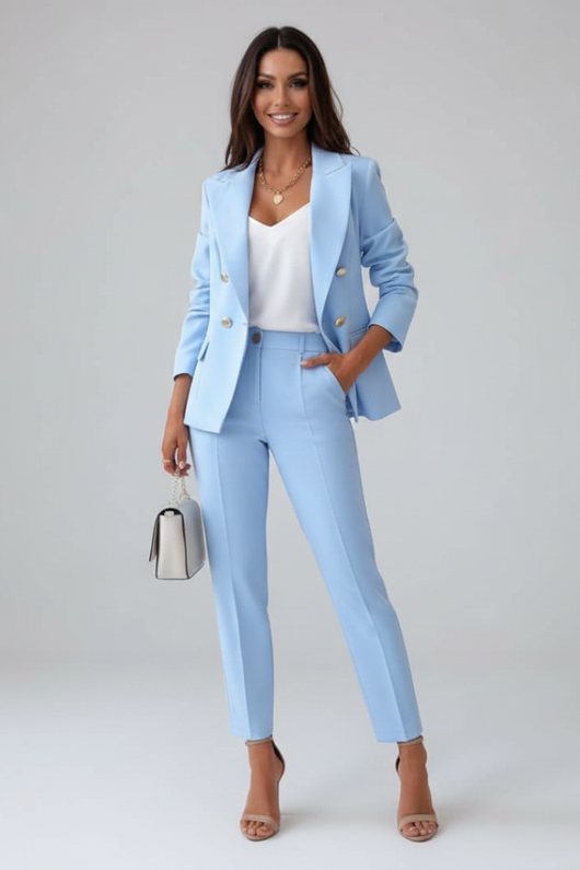 Luisa | Elegantes und stilvolles Zweireiher Blazer Set
