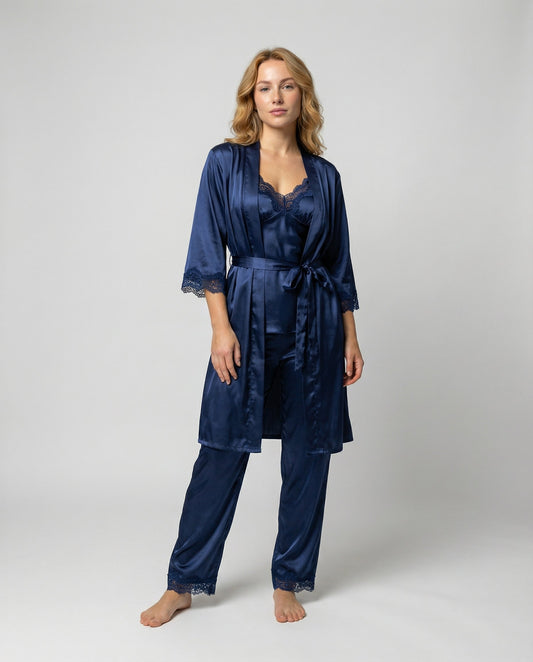 Martina | Elegantes und luxuriöses Damen Seiden Pyjama Set