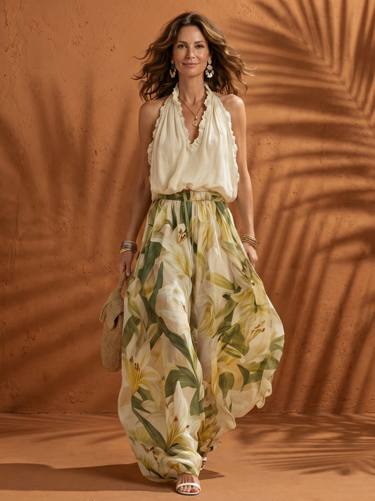 Liana | Luftiges Sommer Set mit floralem Print