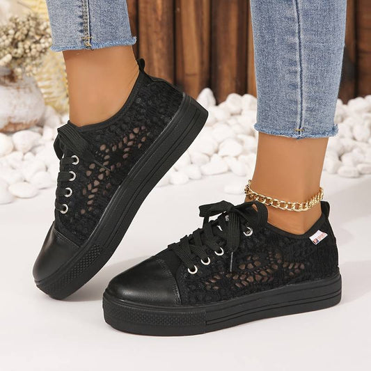 Amelie | Atmungsaktive und bequeme Sneaker aus Spitze