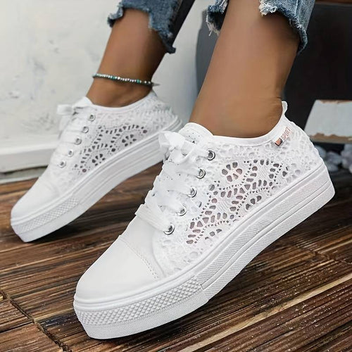Amelie | Atmungsaktive und bequeme Sneaker aus Spitze