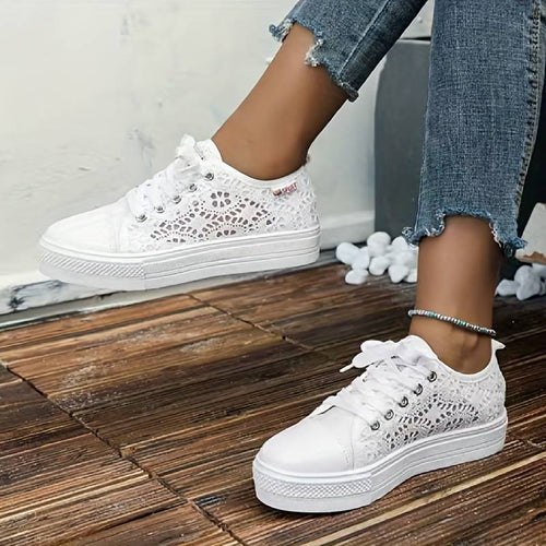 Amelie | Atmungsaktive und bequeme Sneaker aus Spitze