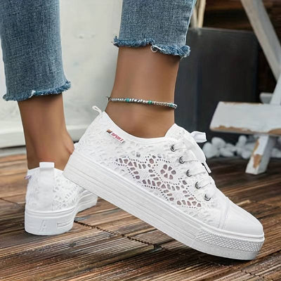 Amelie | Atmungsaktive und bequeme Sneaker aus Spitze