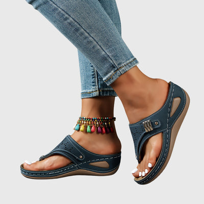 Mila | Elegante Plateau Sandalen mit Knöchelriemen