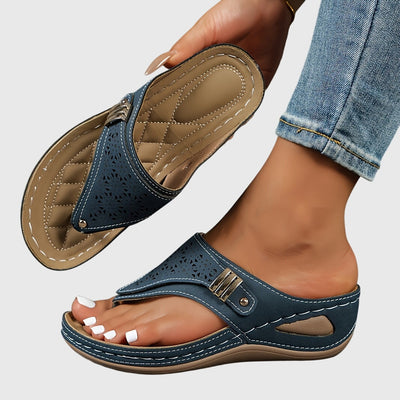 Mila | Elegante Plateau Sandalen mit Knöchelriemen