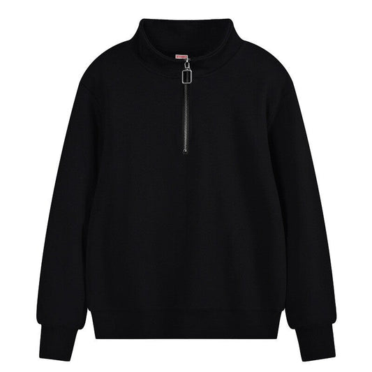 Regular Fit Sweatshirt mit Reißverschluss Half Zip