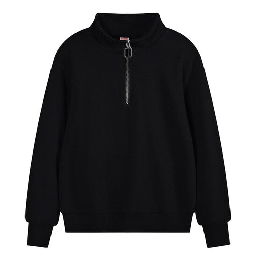 Regular Fit Sweatshirt mit Reißverschluss Half Zip