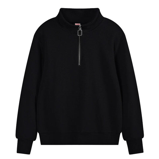 Regular Fit Sweatshirt mit Reißverschluss Half Zip