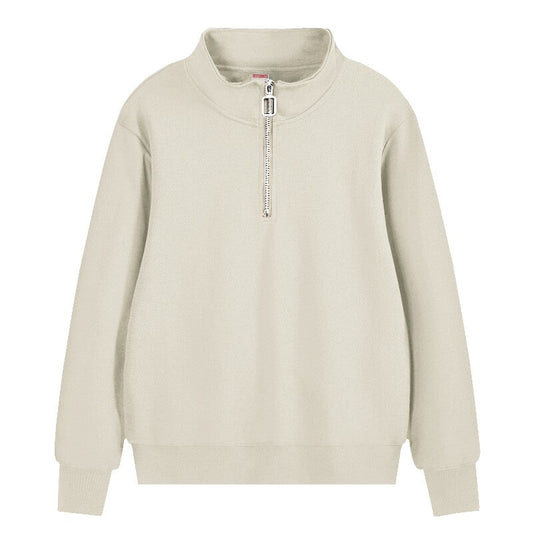 Regular Fit Sweatshirt mit Reißverschluss Half Zip