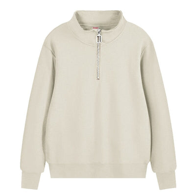 Regular Fit Sweatshirt mit Reißverschluss Half Zip