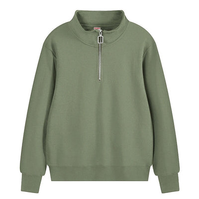 Regular Fit Sweatshirt mit Reißverschluss Half Zip