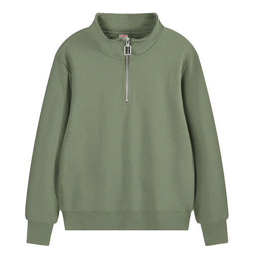 Regular Fit Sweatshirt mit Reißverschluss Half Zip