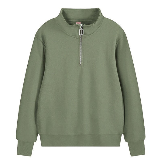 Regular Fit Sweatshirt mit Reißverschluss Half Zip