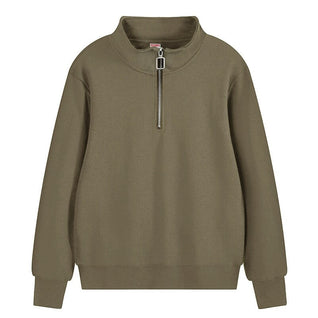 Regular Fit Sweatshirt mit Reißverschluss Half Zip