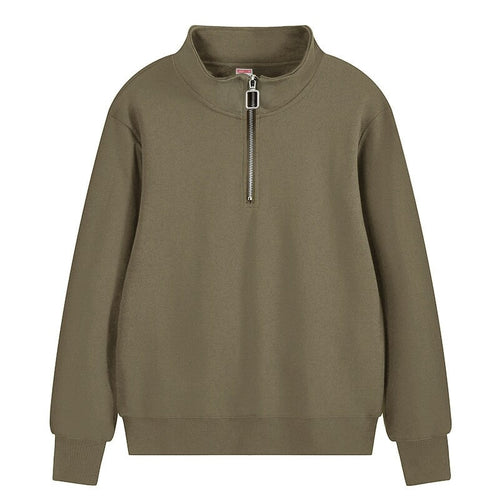 Regular Fit Sweatshirt mit Reißverschluss Half Zip