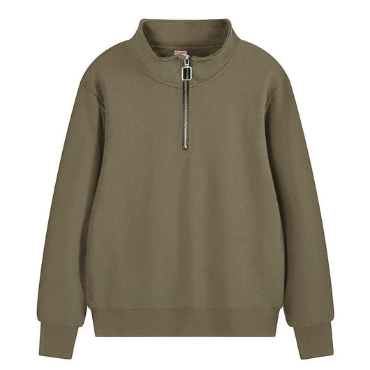 Regular Fit Sweatshirt mit Reißverschluss Half Zip