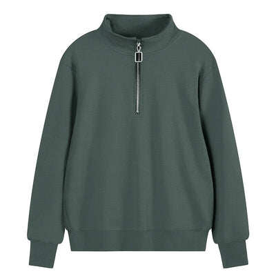 Regular Fit Sweatshirt mit Reißverschluss Half Zip