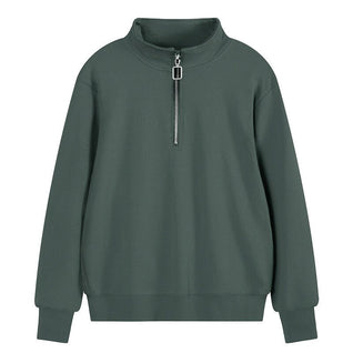Regular Fit Sweatshirt mit Reißverschluss Half Zip