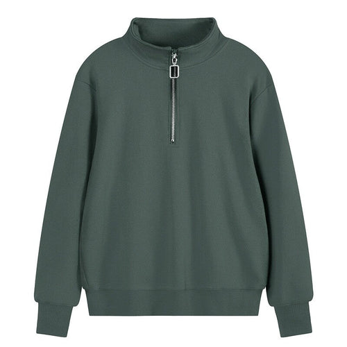 Regular Fit Sweatshirt mit Reißverschluss Half Zip