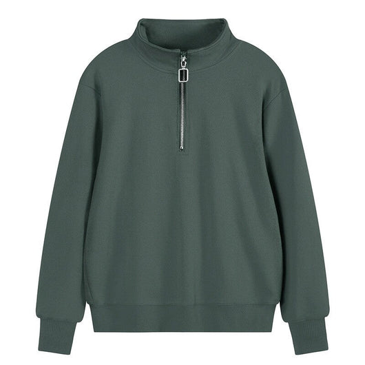 Regular Fit Sweatshirt mit Reißverschluss Half Zip