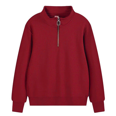 Regular Fit Sweatshirt mit Reißverschluss Half Zip