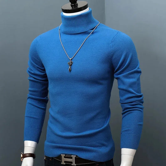 Feinstrick Rollkragenpullover mit Rippkragen