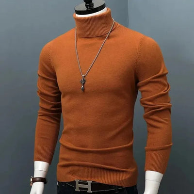 Feinstrick Rollkragenpullover mit Rippkragen