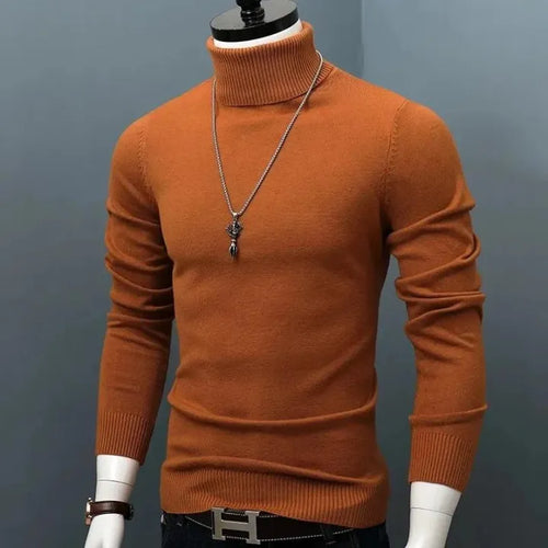 Feinstrick Rollkragenpullover mit Rippkragen
